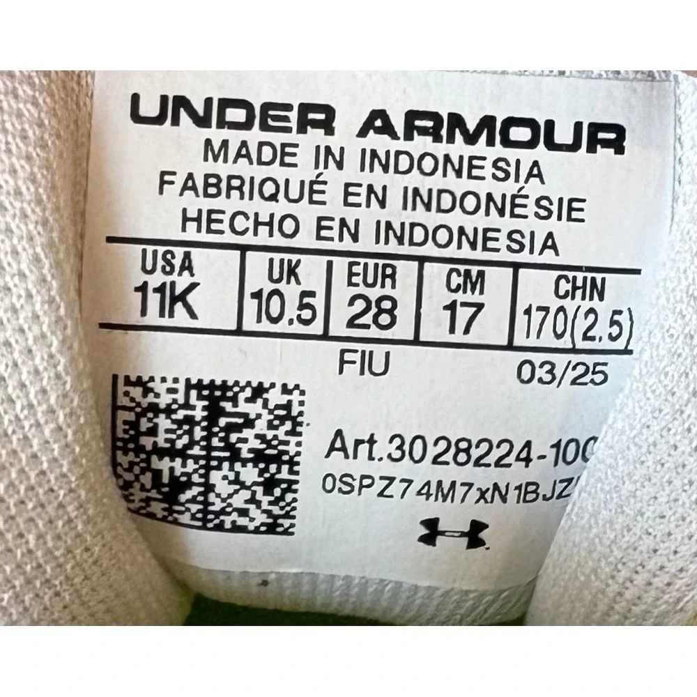 Under Armour Blur Select MC JR White Football Cleats Kids Size 11K3028224-100
